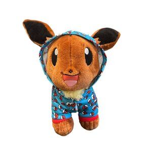 Eevee Plush Stuffed Toy 16" Build A Bear Workshop Pokemon Toy With Hoodie